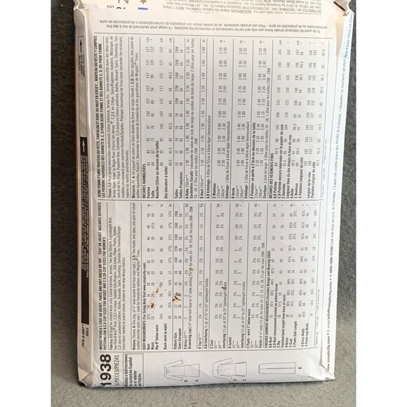 Simplicity Misses Coat Shirt Pant Sewing Pattern sz 10-18 1938 - uncut - Picture 3 of 3